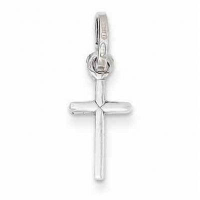 Petite Cross Charm in Sterling Silver -  - QGPD-QP1135