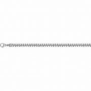 Platinum 4.5mm Cuban Curb Link Chain Necklace
