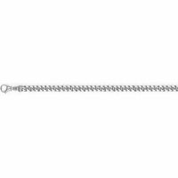 Platinum 4.5mm Cuban Curb Link Chain Necklace
