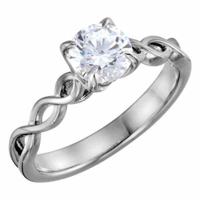 1 Carat Moissanite Infinity Engagement Ring -  - STLRG-122436MO
