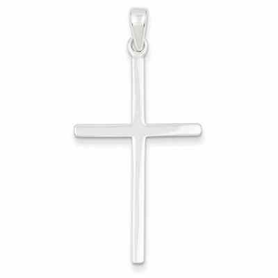 Polished Christian Cross Pendant, Sterling Silver -  - QGCR-QC5399