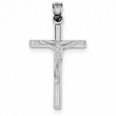 Polished Crucifix Pendant, Sterling Silver -  - QGCR-QC5430