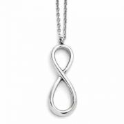 Polished Infinity Stainless Steel Necklace