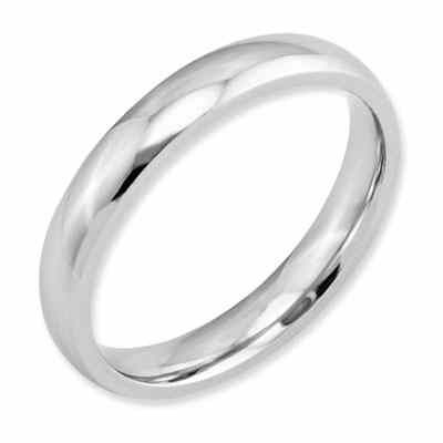 Polished Plain Cobalt Wedding Band Ring -  - QGRG-CC24