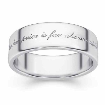 Proverbs 31 Bible Verse Ring in Sterling Silver -  - BVR-PROV31SS