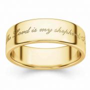 Psalm 23 Bible Verse Ring in 14K Gold