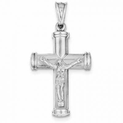Reversible Latin Crucifix Necklace Pendant, Sterling Silver -  - QGCR-QC5408