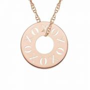 Rose Gold XO XO Circle Necklace