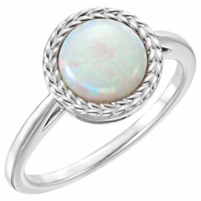Round Weave Australian Opal Ring -  - STLRG-71804OP