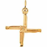 Saint Brigid's Cross Pendant, 14K Gold
