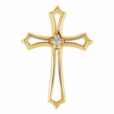 Salvation by Faith Diamond Cross Pendant -  - STLCR-R8292D-Y
