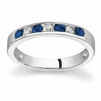 Sapphire and Diamond Stackable Channel Ring -  - PRR3271SP