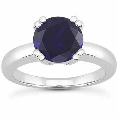 Sapphire Modern Solitaire Engagement Ring -  - US-ENR321SPW