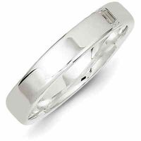 Simple Elegance Sterling Silver 4mm Flat Band