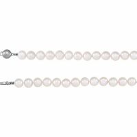 Single Strand Freshwater Pearl Bracelet in Silver