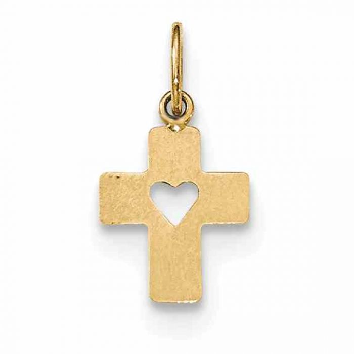 Cute Tiny Gold Cross Necklace 14K Small Cross Jewelry 