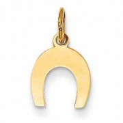 Small Horseshoe Pendant in 14K Gold