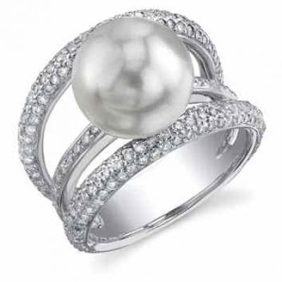 South Sea Pearl & Diamond Eternity Ring -  - aring20