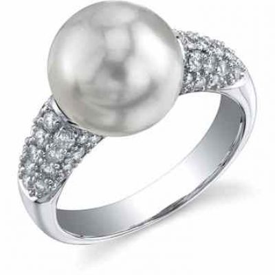 South Sea Pearl & Diamond Serenity Ring -  - aring26