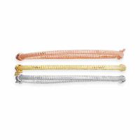 Stackable 14K Tri-Color Gold Bangle Bracelet Set