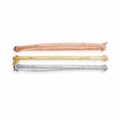 Stackable 14K Tri-Color Gold Bangle Bracelet Set -  - MK-8G7105