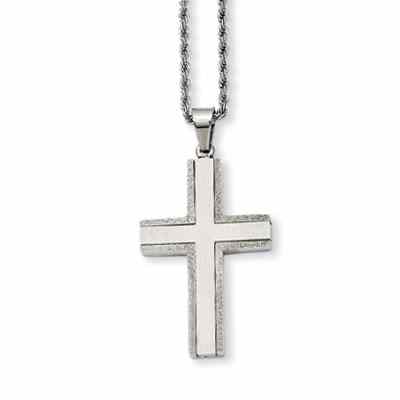 Stainless Steel Laser Cut Cross Necklace -  - QGPD-SRN732