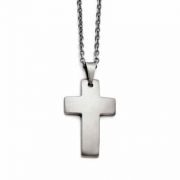 Stainless Steel Satin Matte Finished Cross Pendant