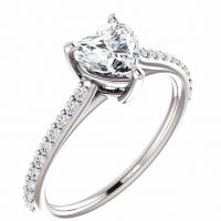 Stay in Love White Sapphire Heart Commitment Ring