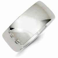 Sterling Silver 10mm Comfort Fit Wedding Band