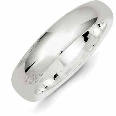 Sterling Silver 5mm Comfort Fit Wedding Band -  - QGRG-QCF050