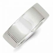 Sterling Silver 8mm Flat Band