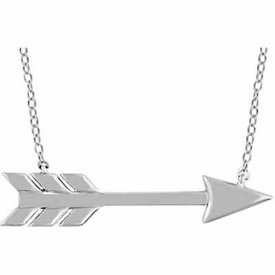 Sterling Silver Arrow Necklace -  - STLPD-651829SS