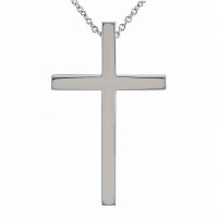 Sterling Silver Cross Necklace with Hidden Hoop