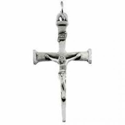 Sterling Silver Cross of Nails Crucifix -  - STLCR-R16282SS