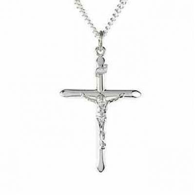 Sterling Silver Crucifix Necklace Pendant -  - STLCR-R16278SS