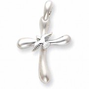 Sterling Silver Dove Cross Pendant