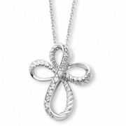 Sterling Silver Endless Hope Pendant with CZ Accents