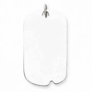 Sterling Silver Engravable Dog Tag Pendant