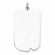 Sterling Silver Engravable Dog Tag Pendant