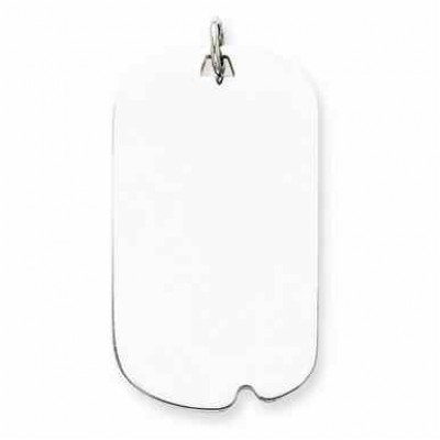Sterling Silver Engravable Dog Tag Pendant -  - QGPD-QC1390