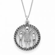 Sterling Silver Knitted Together Pendant