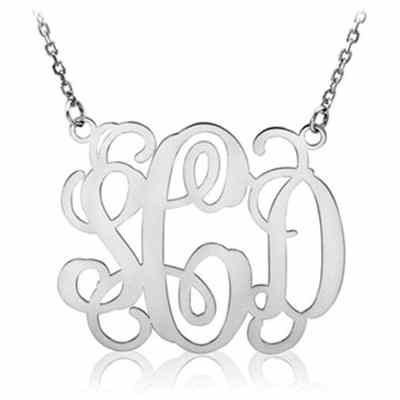 Sterling Silver Monogram Necklace -  - QGPD-XNA502SS