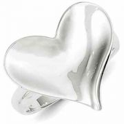 Sterling Silver Satin Finish Heart Ring