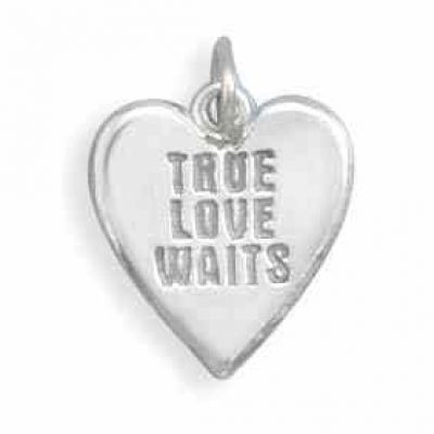 Sterling Silver "True Love Waits" Purity Pendant -  - MMAPD-73706