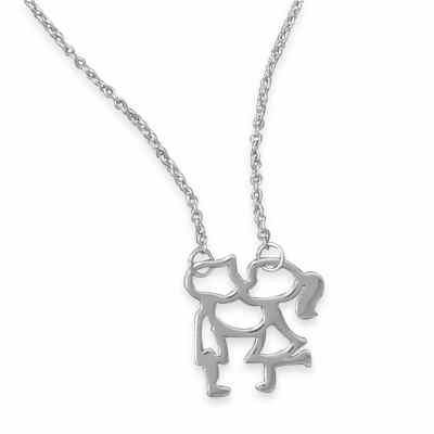 Sterling Silver Young Love Necklace -  - MMAPD-33577