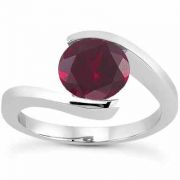 Tension Set Ruby Engagement Ring