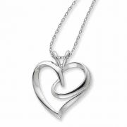 The Hugging Heart Sterling Silver Pendant