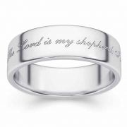The Lord is My Shepherd Psalm 23 Ring in Sterling Silver