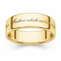 The Lord's Prayer Bible Verse Ring in 14K Gold