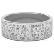 The Lord's Prayer "Hallowed Be Thy Name" Ring 14K White Gold